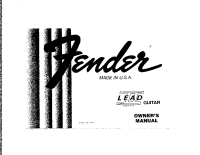 Fender Lead-II-guitar-1979 - Owners Manual 